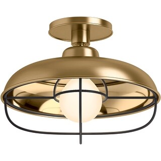 Kohler Lighting Modern Farm 12" Wide 1 Light Semi-Flush Ceiling Light ...